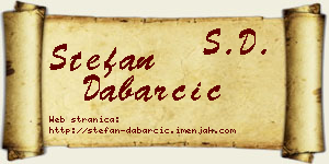 Stefan Dabarčić vizit kartica